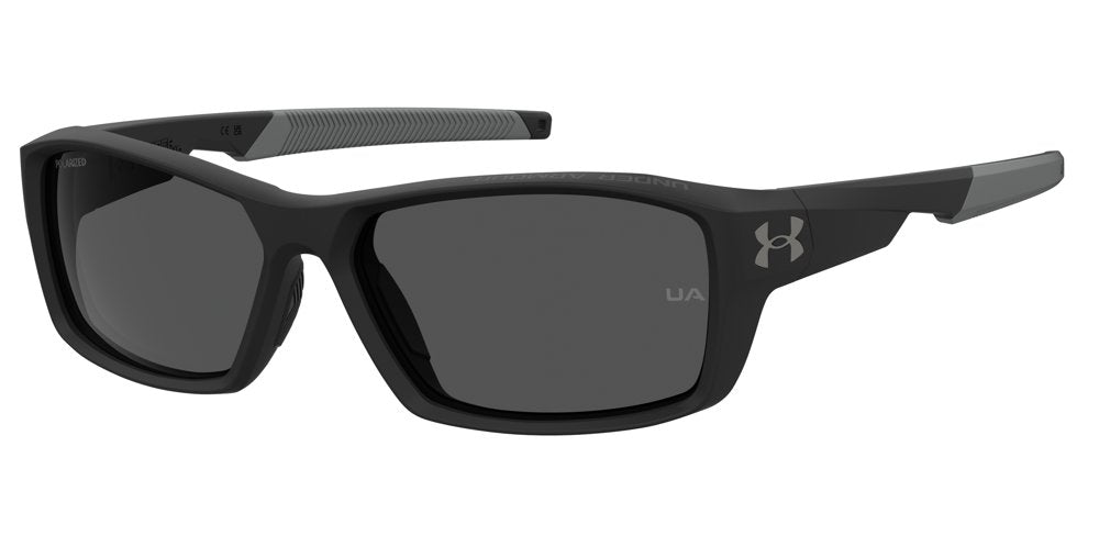 Under Armour UA Fanatical 003M9 MTT Black Full Rim Rectangular Sunglasses