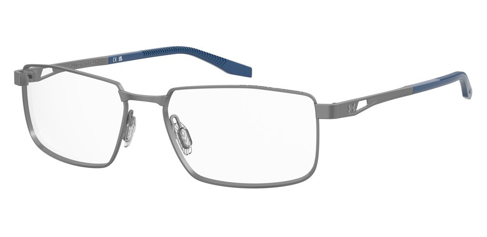 Under Armour UA 5077/G V6D Matte Dark Ruthenium Blue Rectangular Men's Eyeglasses