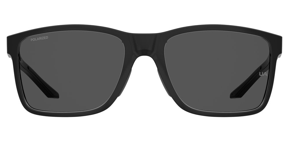 Under Armour UA Hustle XL 807M9 Black Full Rim Rectangular Sunglasses