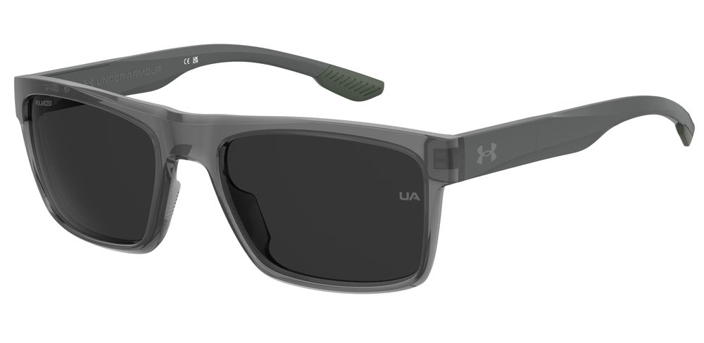 Under Armour UA Acetech 63MM9 Cry Grey Full Rim Rectangular Sunglasses