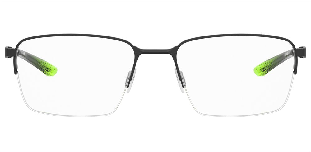 Under Armour UA 5088/G 3OL Matte Black Green Half Rim Rectangular Eyeglasses