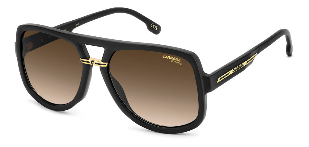 Carrera Victory C 10/S I4686 MT BK GD Square Double Bridge Men's Sunglasses
