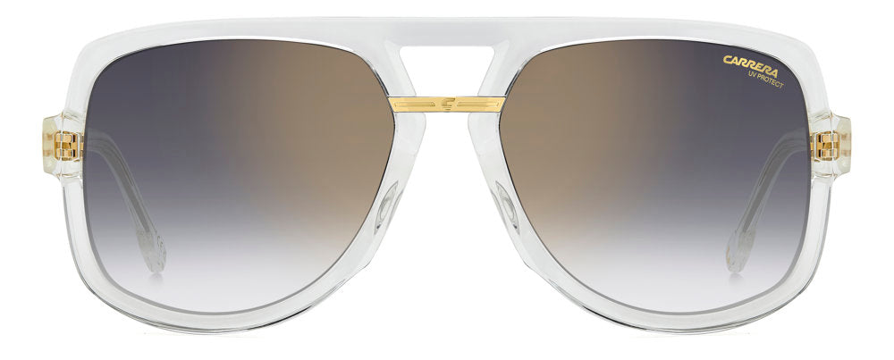 Carrera Victory C 10/S REJFQ CRYS GOLD Square Double Bridge Men's Sunglasses
