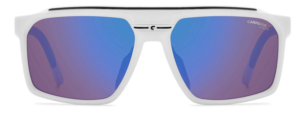 Carrera C Sport 04/S 6HTZS Matte White Rectangular Flat Top Men's Sunglasses
