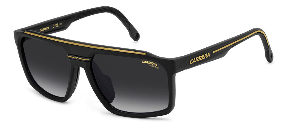 Carrera C Sport 04/S I469O Matte Black Gold Rectangular Flat Top Men's Sunglasses