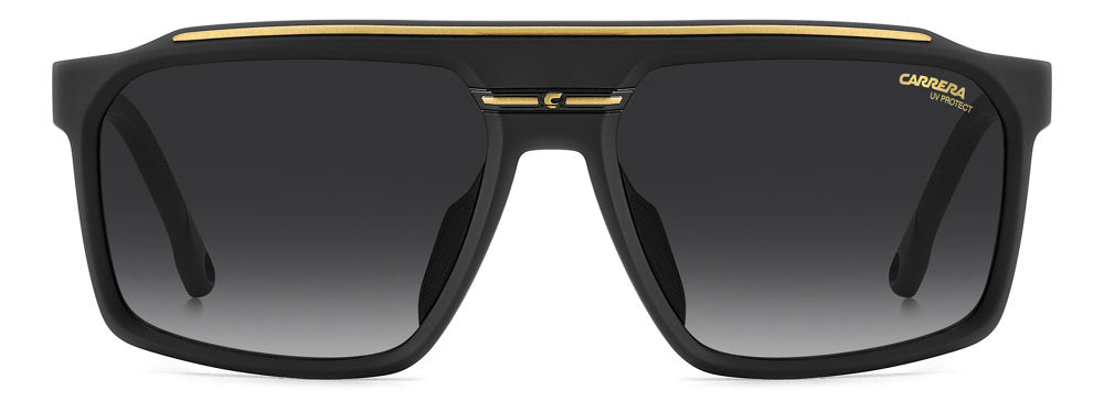 Carrera C Sport 04/S I469O Matte Black Gold Rectangular Flat Top Men's Sunglasses