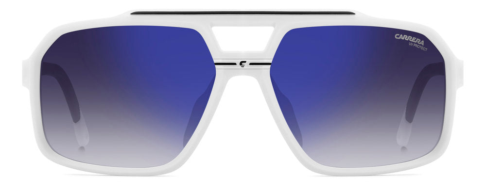 Carrera C Sport 03/S 6HTKM Matte White Rectangular Men's Sunglasses