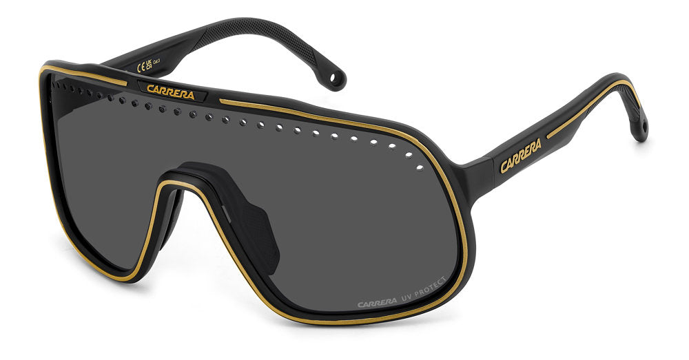 Carrera C Sport 02/S I46IR Matte Black Gold Mask Men's Sunglasses