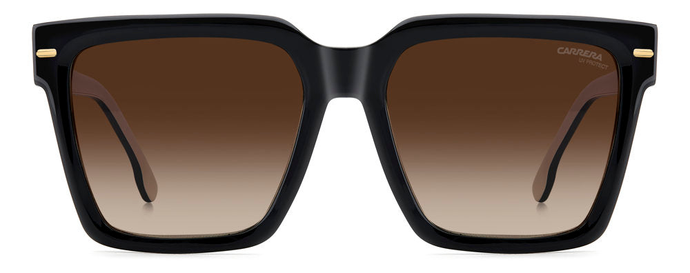 Carrera 3067/S 80SHA Black White Rectangular Women's Sunglasses