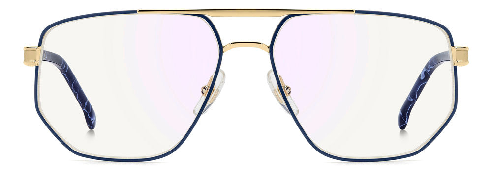 Carrera 1141 LKS2Y Gold Blue Men's Rectangular Eyeglasses