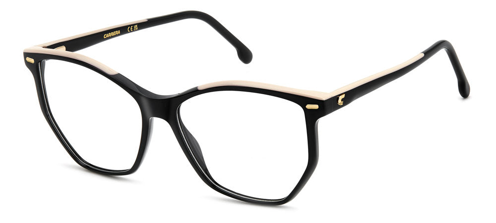 Carrera Carrera 3058 0WM Black Beige Rectangular Women's Eyeglasses