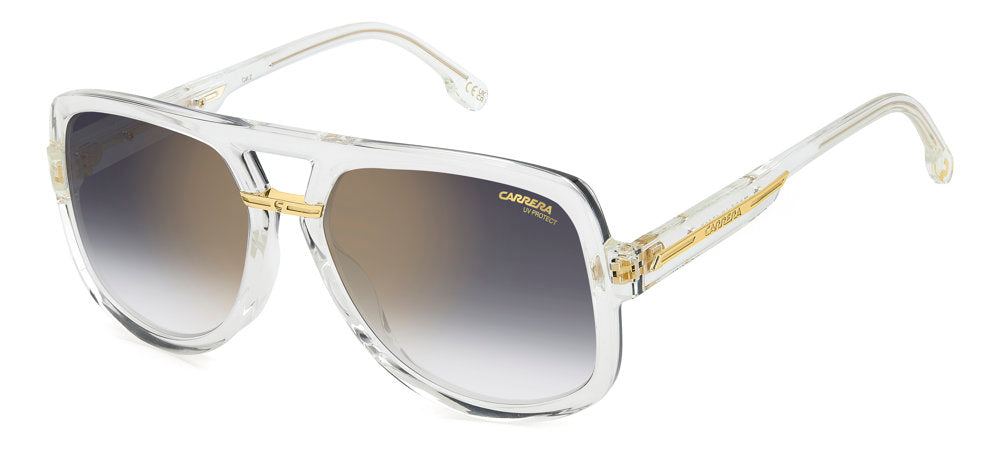Carrera Victory C 10/S REJFQ CRYS GOLD Square Double Bridge Men's Sunglasses