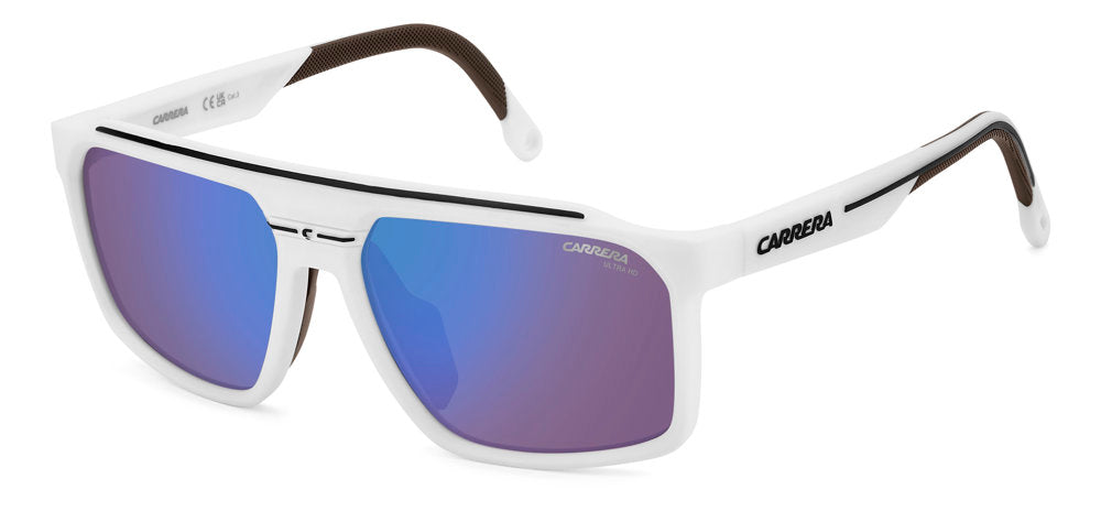 Carrera C Sport 04/S 6HTZS Matte White Rectangular Flat Top Men's Sunglasses
