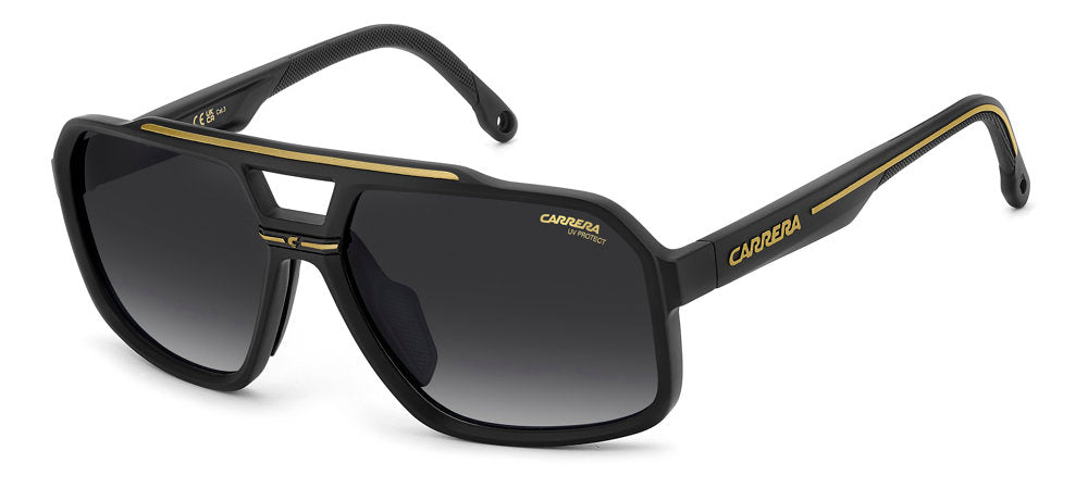 Carrera C Sport 03/S I469O Matte Black Gold Rectangular Men's Sunglasses