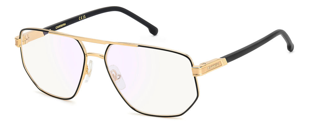 Carrera 1141 I462Y Matte Black Gold Men's Rectangular Eyeglasses