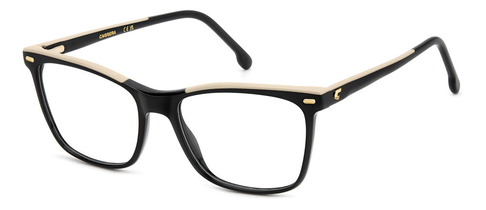 Carrera 3060 0WM Black Beige Rectangular Women's Eyeglasses