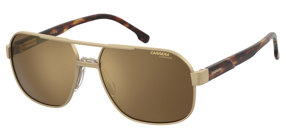 Carrera C Flex 12/G/S AOZYL Matte Gold Navigator Men's Polarized Sunglasses