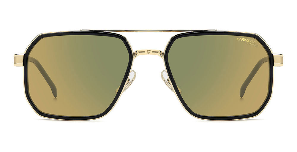 Carrera 1069/S 71CMJ BLCK YLLW Rectangular Geometrical Men's Sunglasses