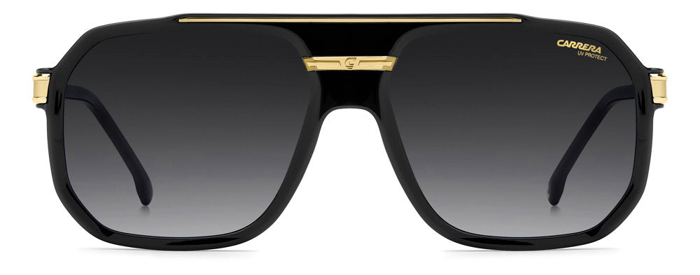 Carrera 1077/S 2M29O Black Gold Men's Rectangular Sunglasses