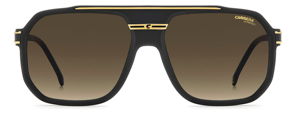 Carrera 1077/S I4686 Matte Black Gold Men's Rectangular Sunglasses