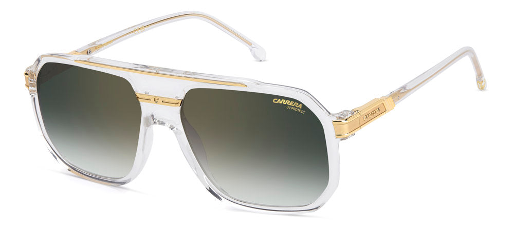 Carrera 1077/S REJD6 Crystal Gold Men's Rectangular Sunglasses