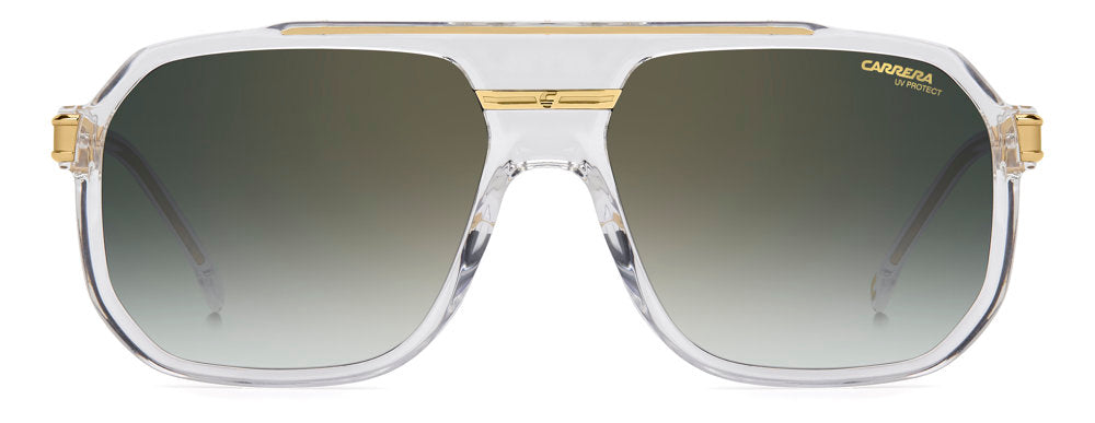 Carrera 1077/S REJD6 Crystal Gold Men's Rectangular Sunglasses
