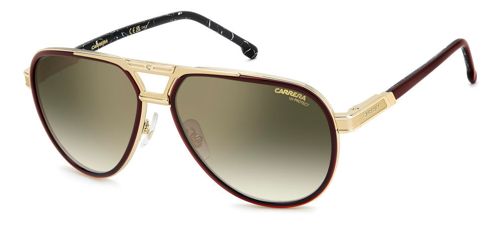Carrera 1076/S OITD6 Black Red Men's Pilot Sunglasses