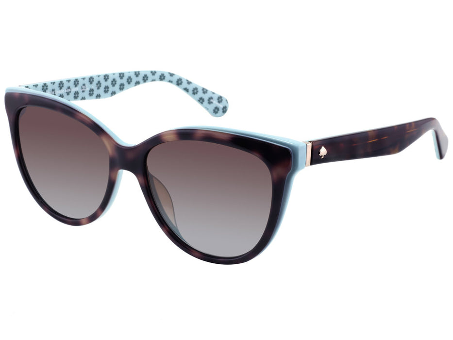 Kate Spade Daesha/S 2NLLA Havana Turquoise Green Cat Eye Women's Sunglasses