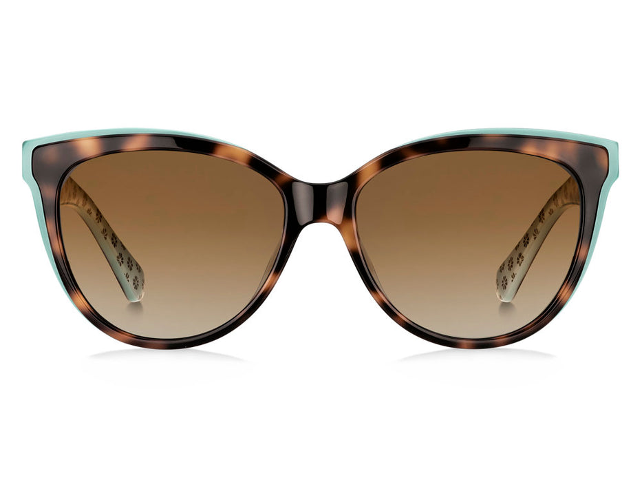 Kate Spade Daesha/S 2NLLA Havana Turquoise Green Cat Eye Women's Sunglasses