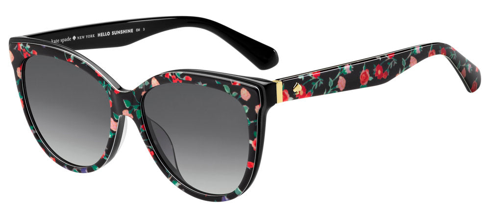 Kate Spade Daesha/S 7RM9O Pattern Black Cat Eye Women's Sunglasses