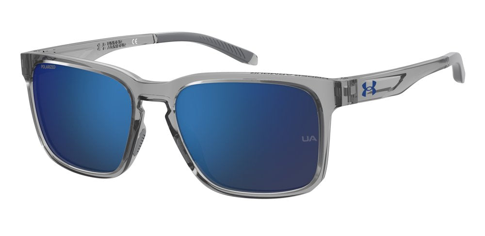Under Armour UA ASSIST 2 09VJY GREY BLUE Rectangular Men's Sunglasses