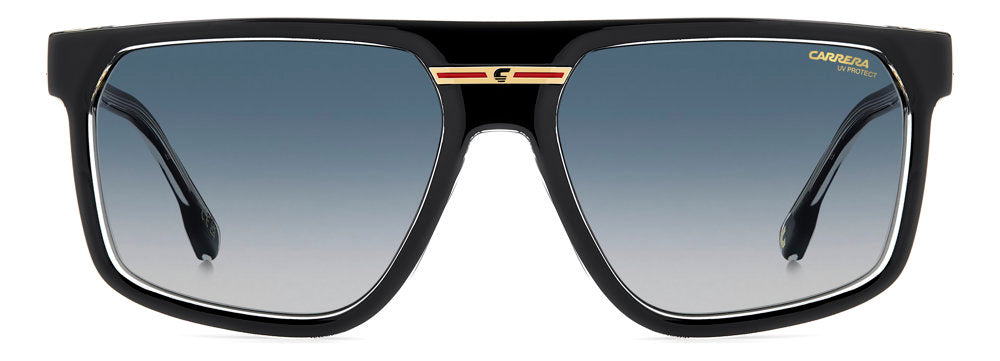 Carrera Victory C 14/S 7C508 Black Crystal Square Flat Top Men's Sunglasses