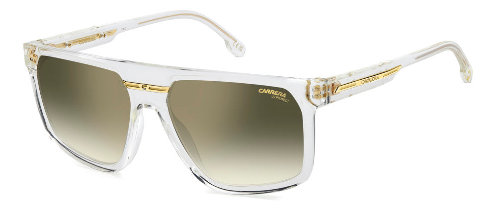 Carrera Victory C 14/S REJD6 Crystal Gold Square Flat Top Men's Sunglasses