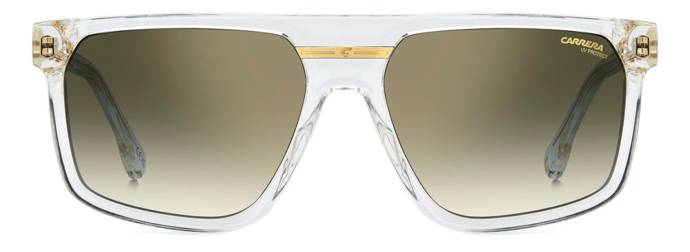 Carrera Victory C 14/S REJD6 Crystal Gold Square Flat Top Men's Sunglasses