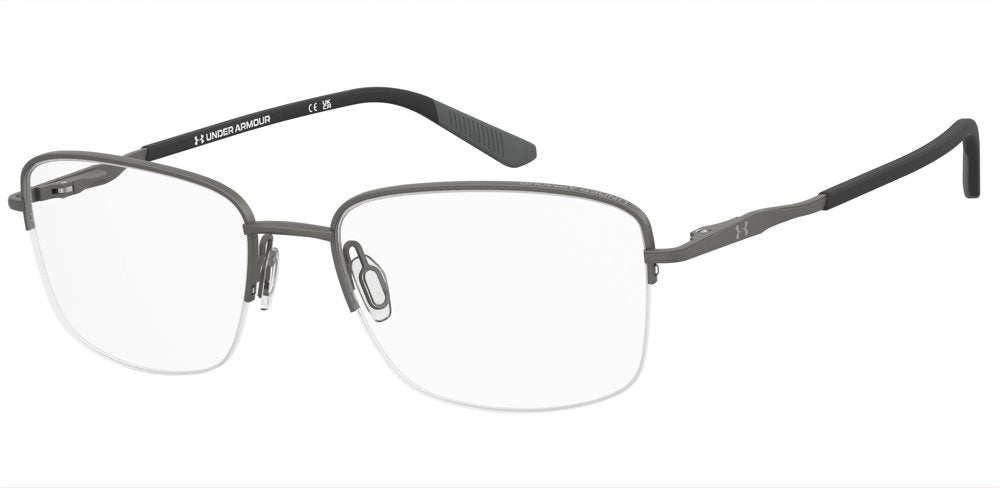 Under Armour UA 5096XL/G 5MO Matte Dark Ruthenium Black Half Rim Rectangular Eyeglasses