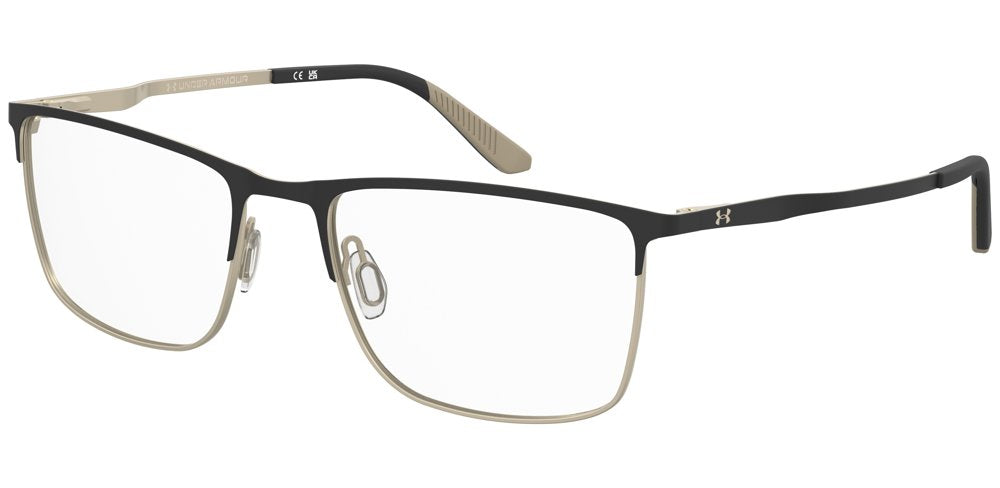 Under Armour UA 5097XL/G I46 Matte Black Gold Full Rim Rectangular Eyeglasses