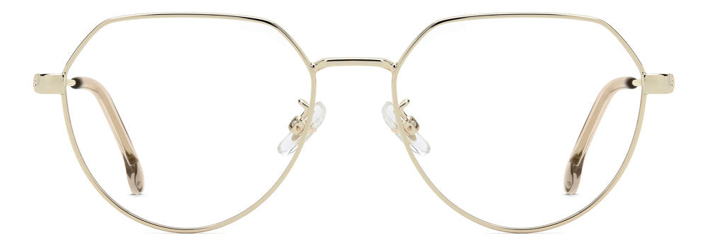 Carrera 3076 84E GD Beige G Round Geometric Women's Eyeglasses