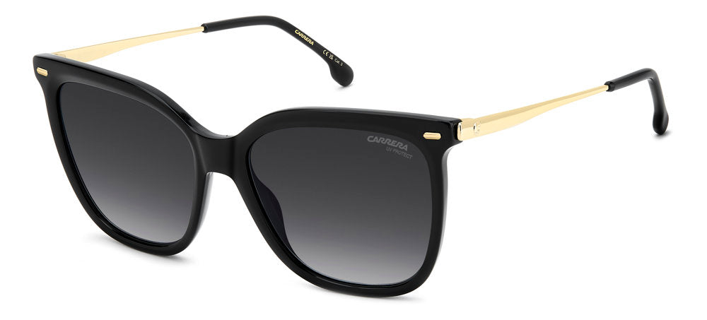 Carrera 3071/S 2M29O BLK GOLD B Rectangular Women's Sunglasses