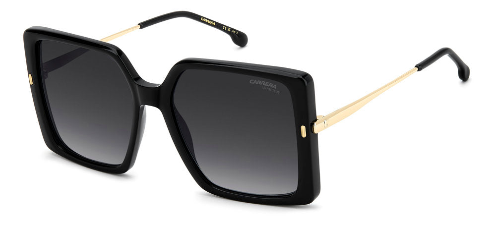 Carrera 3070/S 2M29O Black Gold Rectangular Women's Sunglasses