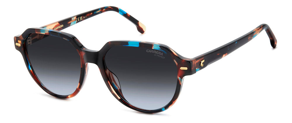 Carrera 3068/S CVT9O Teal Havana Round Geometrical Women's Sunglasses