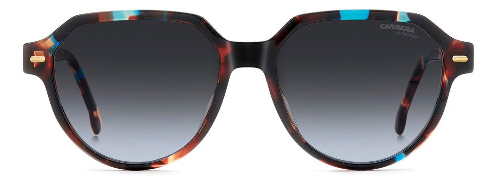 Carrera 3068/S CVT9O Teal Havana Round Geometrical Women's Sunglasses