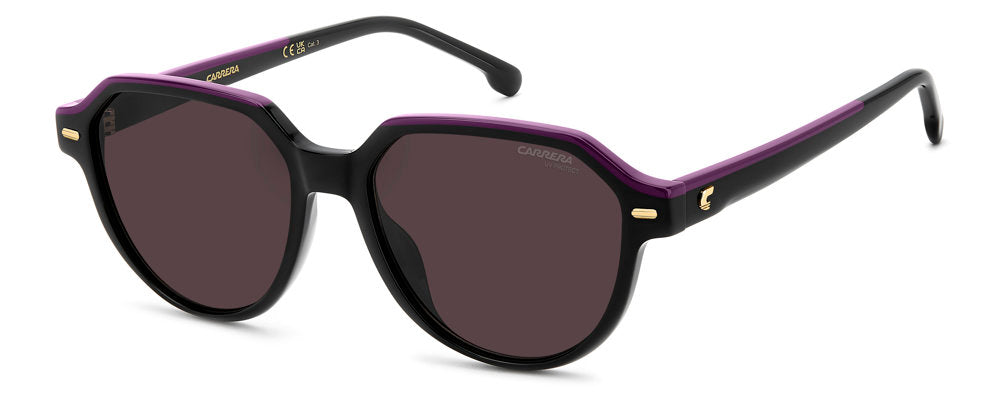 Carrera 3068/S HK8K2 Black Violet Round Geometrical Women's Sunglasses