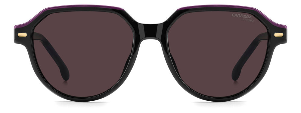 Carrera 3068/S HK8K2 Black Violet Round Geometrical Women's Sunglasses