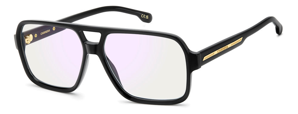 Carrera Victory C 16 2M22Y Black Gold B Square Double Bridge Men's Optical Frames