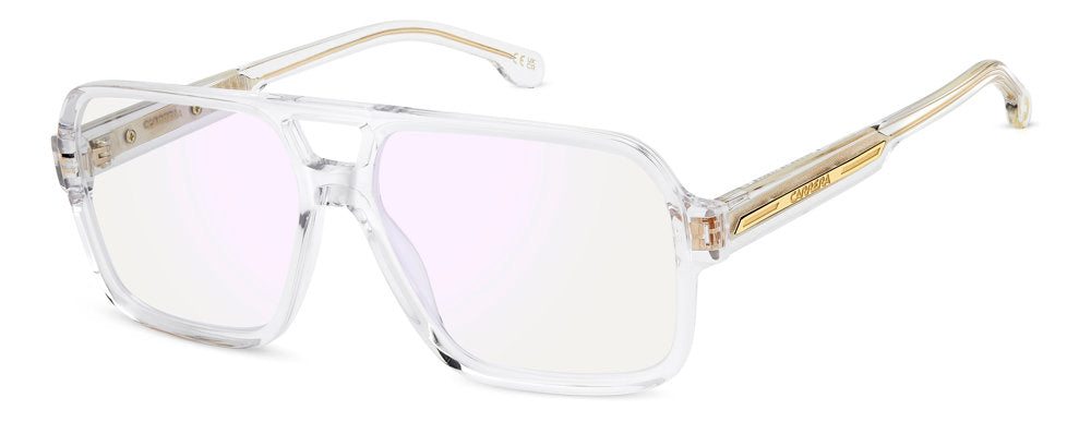 Carrera Victory C 16 REJ2Y Crystal Gold Square Double Bridge Men's Optical Frames