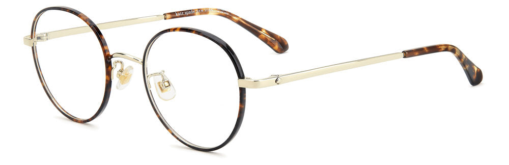 Kate Spade Helka/N/FJ 2IK Havana Gold Round Women's Eyeglasses