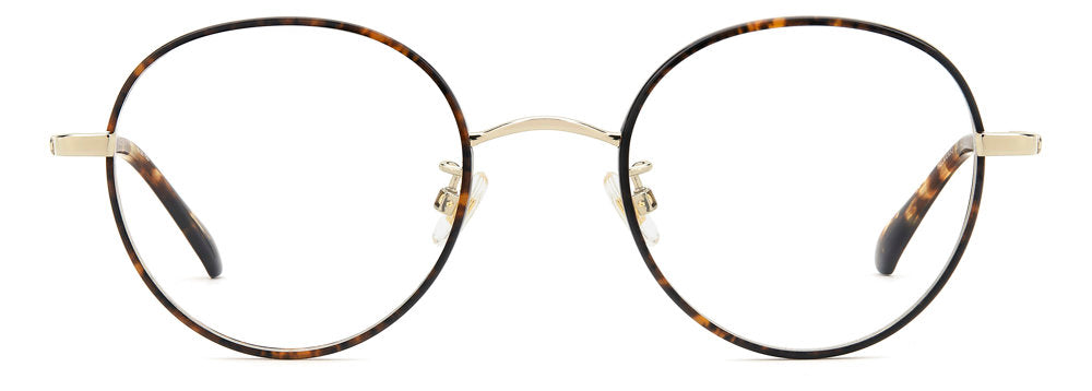 Kate Spade Helka/N/FJ 2IK Havana Gold Round Women's Eyeglasses