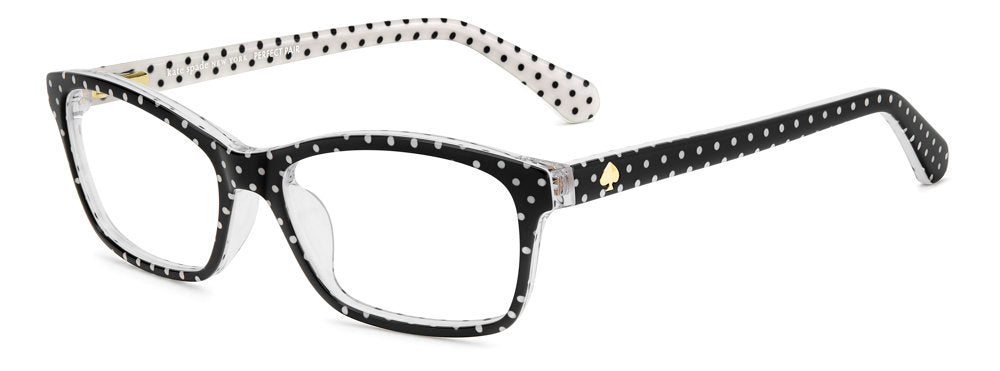 Kate Spade Catrina/3 TAY Black Polka Dot White Women's Eyeglasses