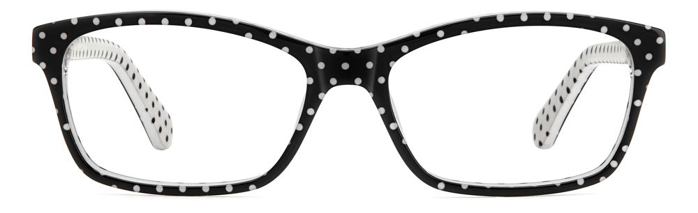 Kate Spade Catrina/3 TAY Black Polka Dot White Women's Eyeglasses