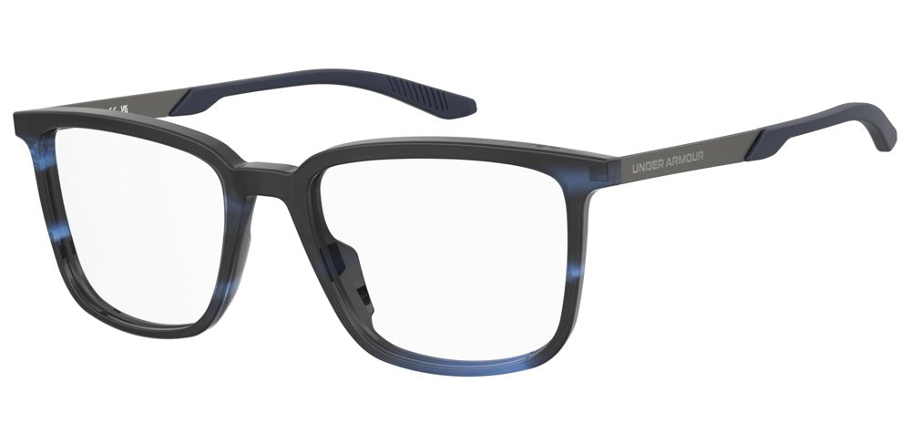 Under Armour UA 5102 38I Blue Horn Full Rim Rectangular Eyeglasses